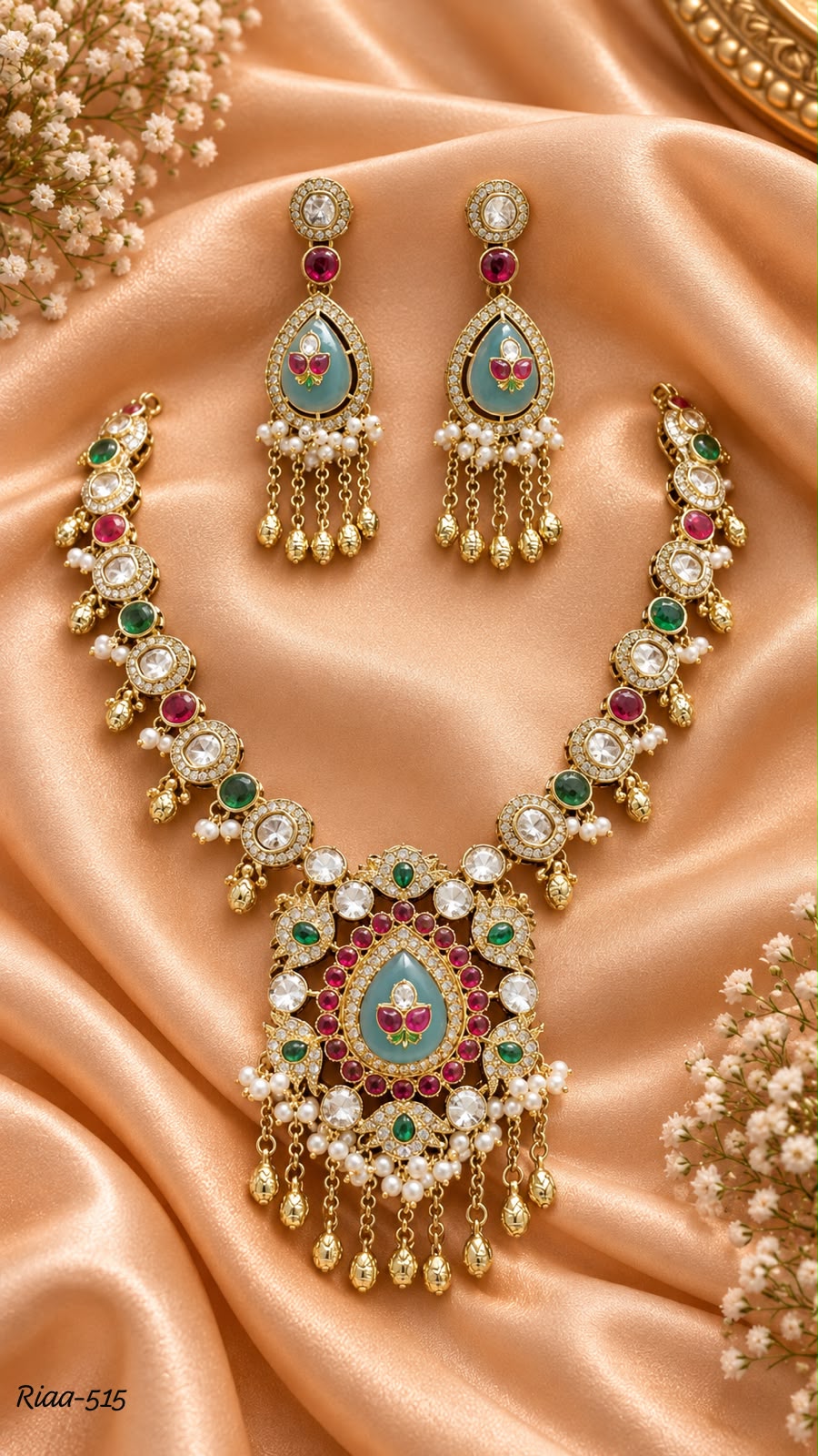 Necklace with earrings Riaa 515 Royal