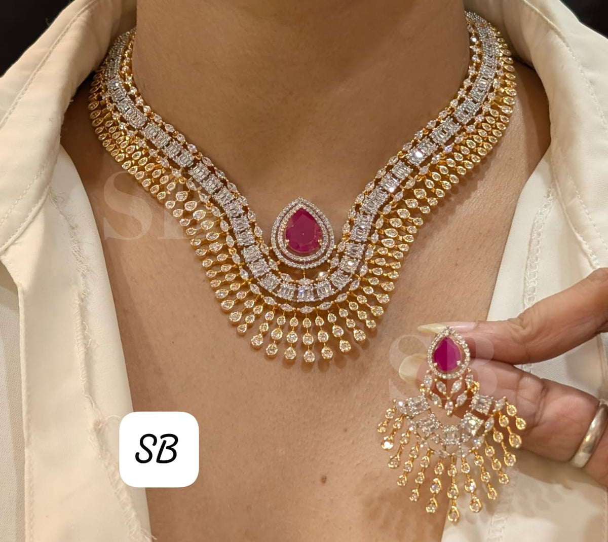 Necklace with earrings SB 04