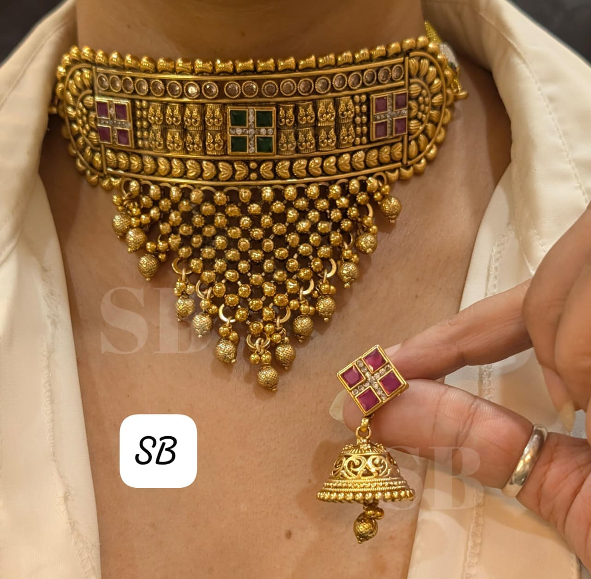 Necklace with earrings SB 14