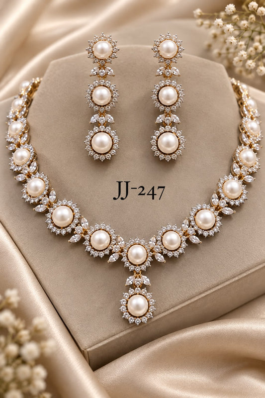Necklace with earrings JJ 247