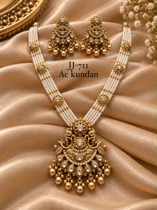 Necklace with earrings JJ 711 AC Kundan 1