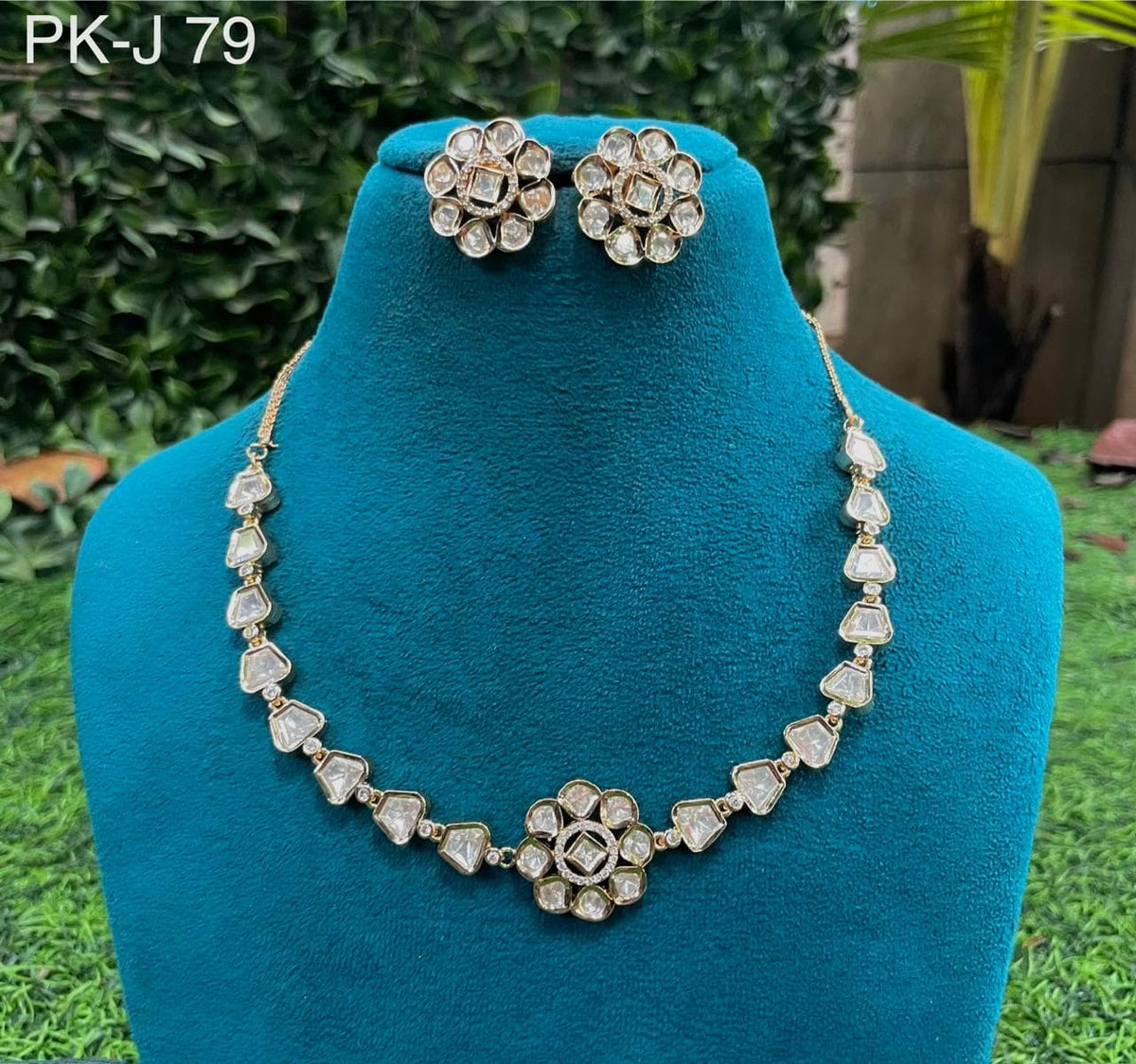 Necklace with earrings Polki PK J 79