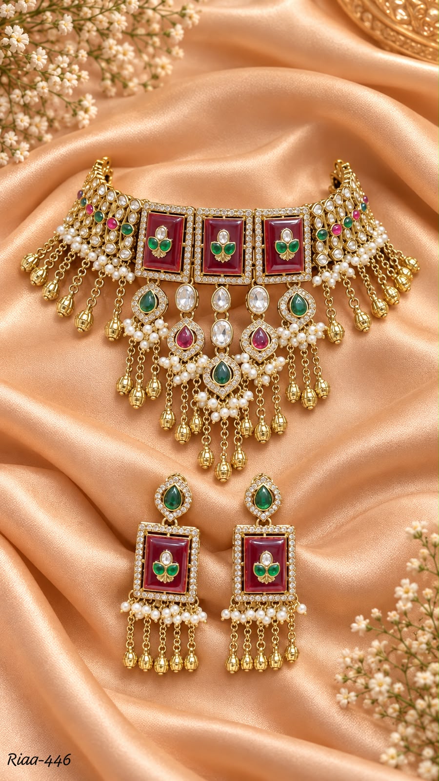 Necklace with earrings Riaa 446 Royal