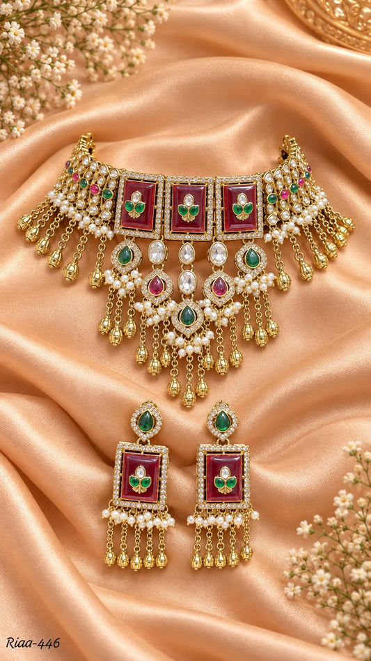 Necklace with earrings Riaa 446 Royal