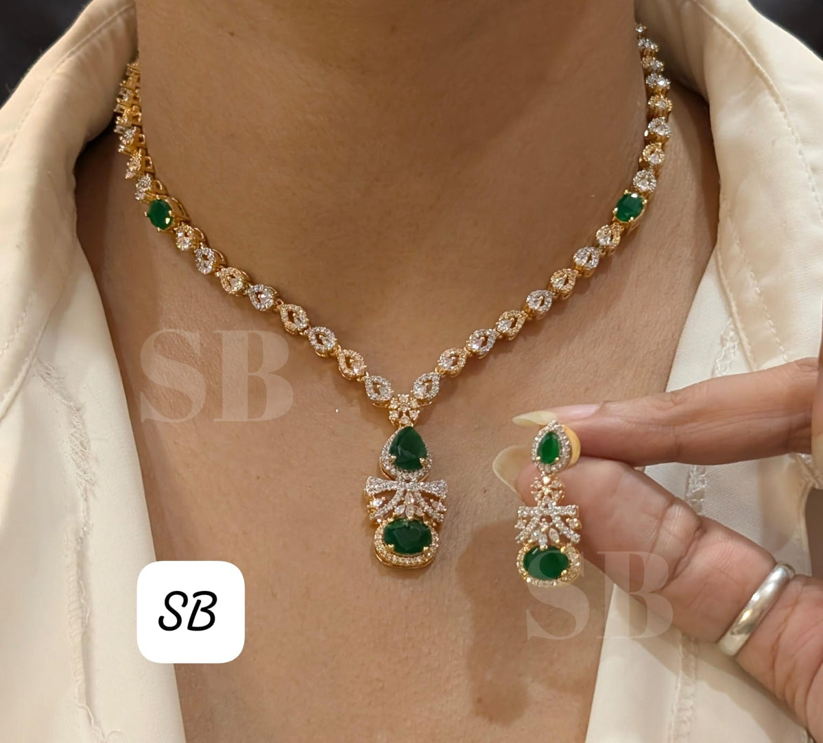 Necklace with earrings SB 09