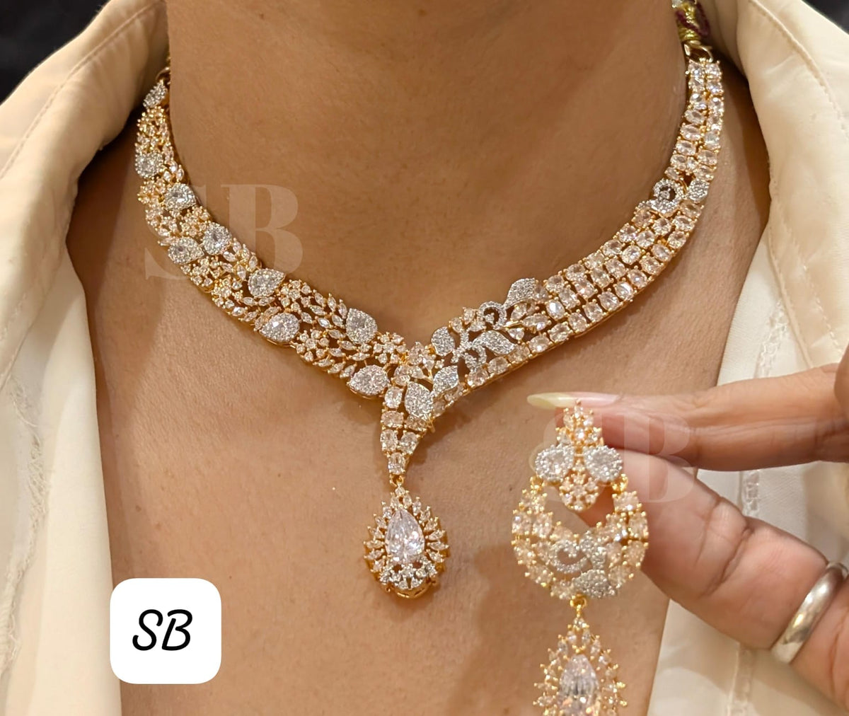 Necklace with earrings SB 12